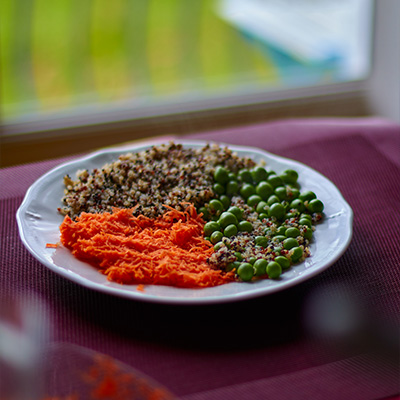 Quinoa aux petits pois et carottes - Recette / Repas, Être Végétarien !